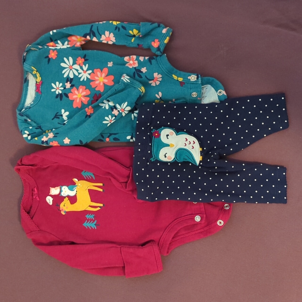Carter's three piece outfit set newborn